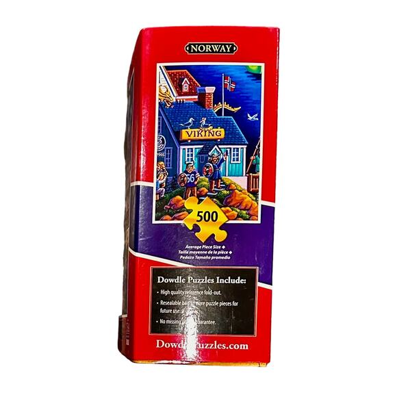 Dowdle Folk Art Jigsaw Puzzle - Norway - 500 Piece NEW 888584 - Picture 7 of 7